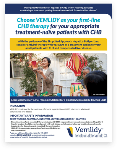Simplified Approach Hepatitis B Algorithm (SABA) Brochure