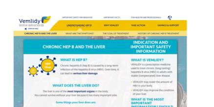 Understanding Chronic Hep B page from VEMLIDY® (tenofovir alafenamide) patient site